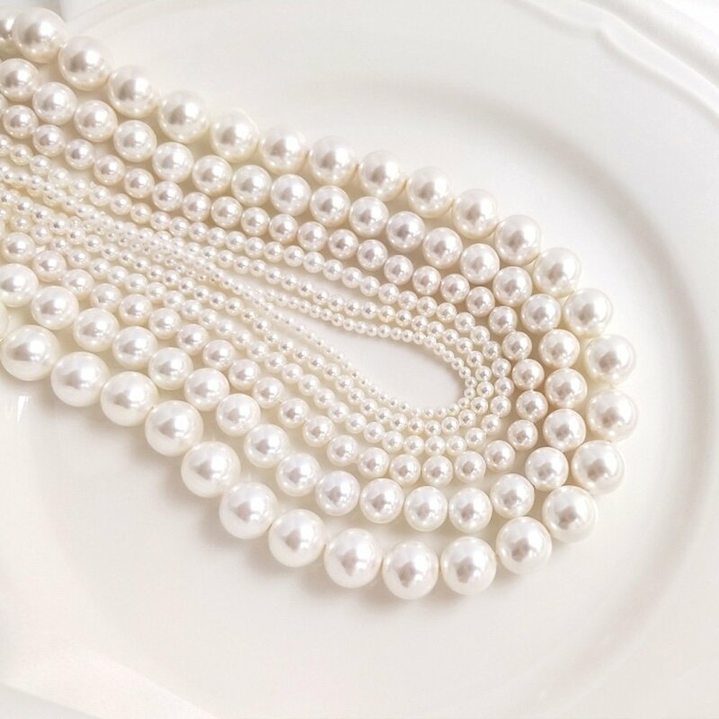 Cuentas de perlas de imitación de concha Natural, collar de alta calidad, cuentas sueltas para la fabricación de joyas, accesorios de collar DIY