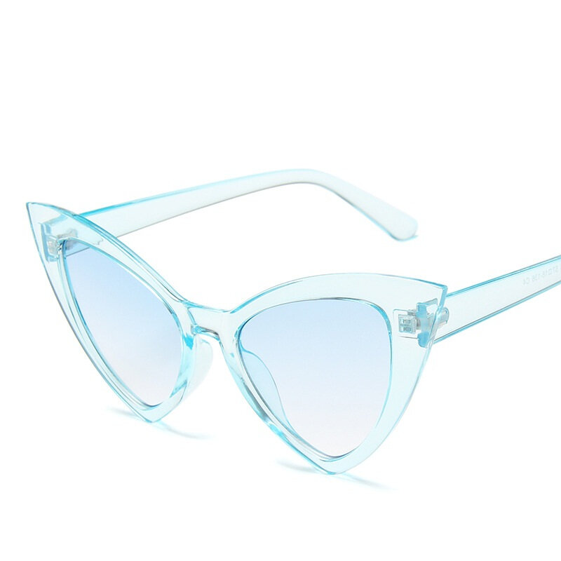 클래식 빈티지 섹시한 고양이 눈 선글라스, 여성 브랜드 디자이너 레트로 대형 Cateye 여성 선글라스 UV400