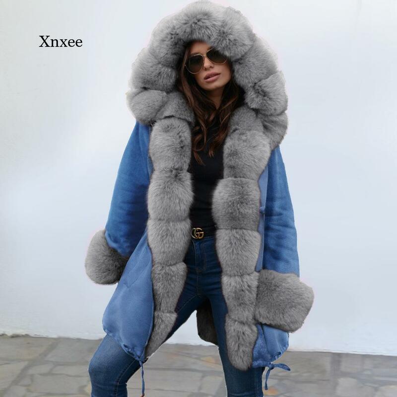 Camuflagem impressão casaco novo inverno feminino fino quente longo mangas compridas casaco com capuz streetwaer pelúcia algodão casaco roupas