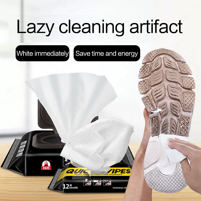 Disposable Shoe Wipes Small White Shoe Artifact Cleaning Tools Care Shoes Useful Fast Scrubbing Quick Clean Wet Wipes Portable