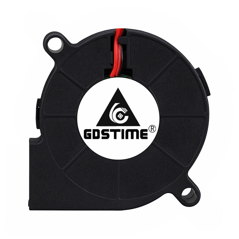 Gdstime-ventilador de refrigeración sin escobillas Gdstime 5015, 50mm, 24V, 12V, 5V, 2 pines, rodamiento de bolas/manga, 50mm x 15mm, 2 uds.