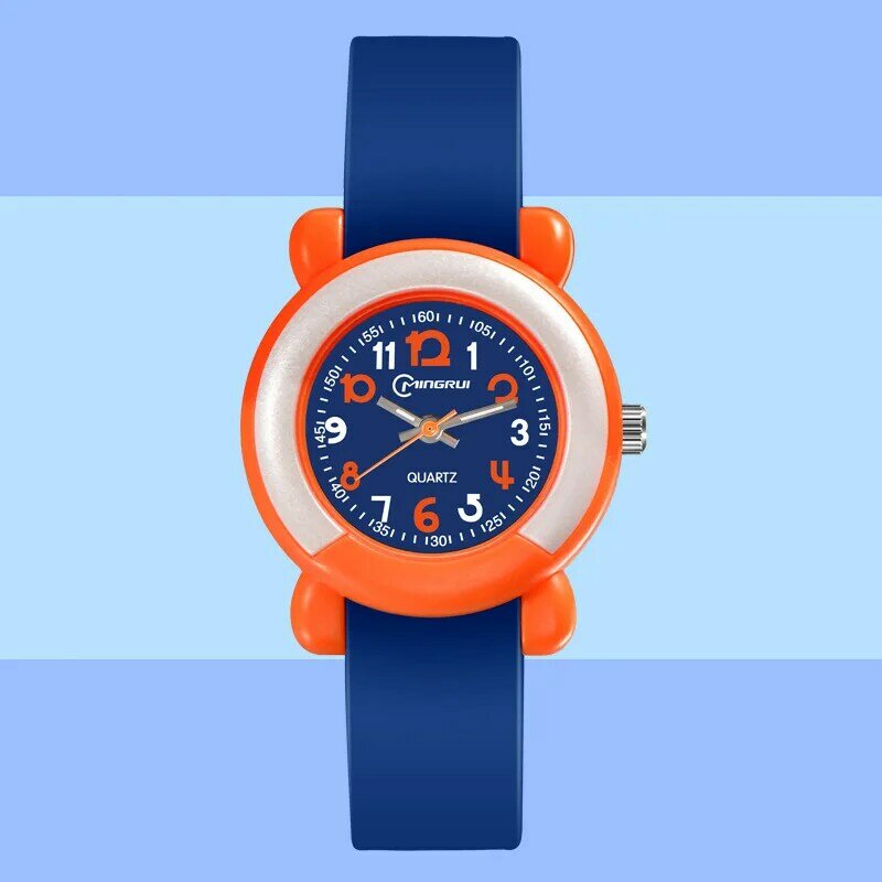 Детские часы с цветным циферблатом, милые кварцевые часы для девочек, детские водонепроницаемые спортивные часы для плавания с силиконовым...