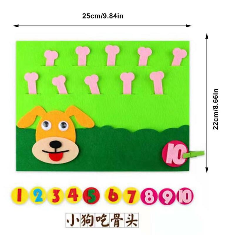 1 Set Montessori Handmade Felt Finger Math Teaching Aids Children DIY Non-woven Add And Subtract Arithmetic Early Learning Toys