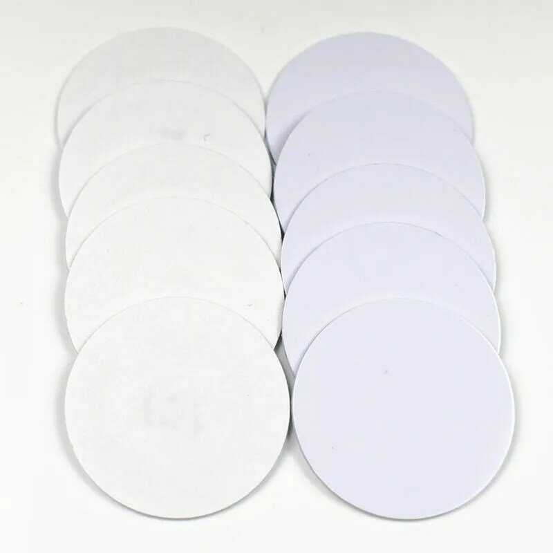 10pcs/Lot 125Khz TK4100 EM4100 RFID Coin ID Card With Adhensive Sticker Read Only Diameter 25mm 30mm for Access Control