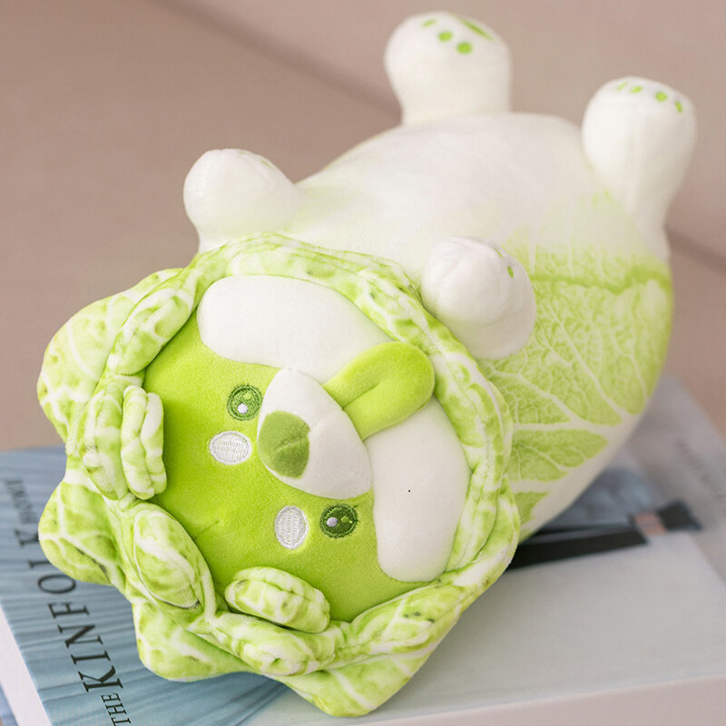 Boneca de repolho japonês, fada vegetal fofa, brinquedo de pelúcia Doggy Shiba Inu, animal verde macio, crianças presentes, 22-55cm