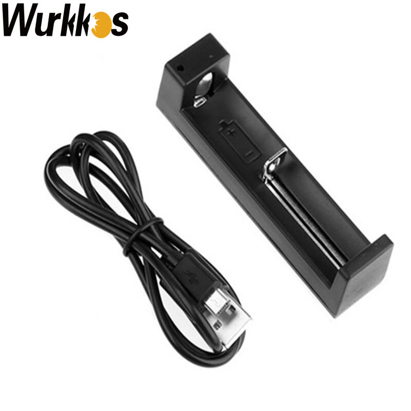 Wurkkos Carregador De Bateria Recarregável, Carregador USB Universal para Li-ion 26650 18650 21700 14500