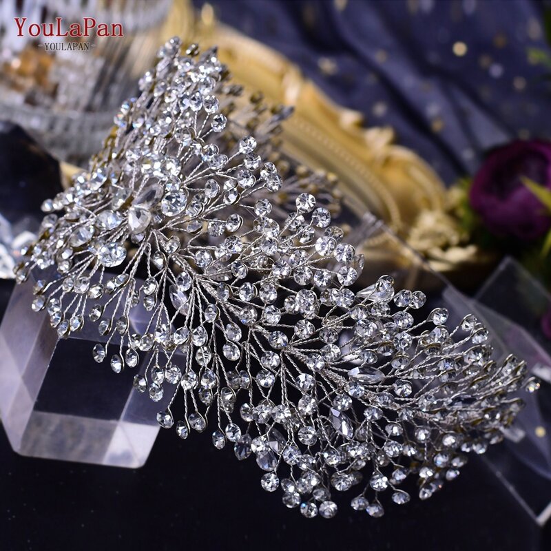 Topqueen hp415 nupcial bandana casamento tiara nupcial e coroa princesa acessórios de cabelo novos projetos mulher headbands