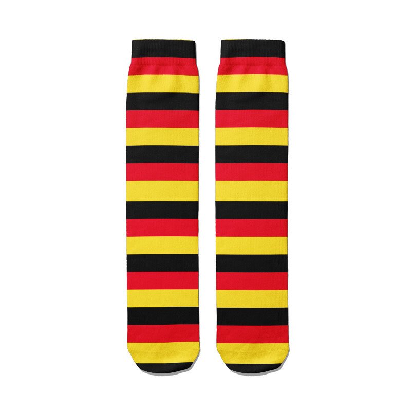 Модные носки с 3D принтом флага Испании Бразилии США для мужчин и женщин, повседневные высококачественные хлопковые Разноцветные носки для уличного скейтборда