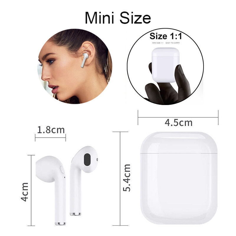 Oryginalny i9s TWS bezprzewodowe słuchawki Bluetooth słuchawki douszne sportowe słuchawki douszne z ładowarką dla iPhone Android