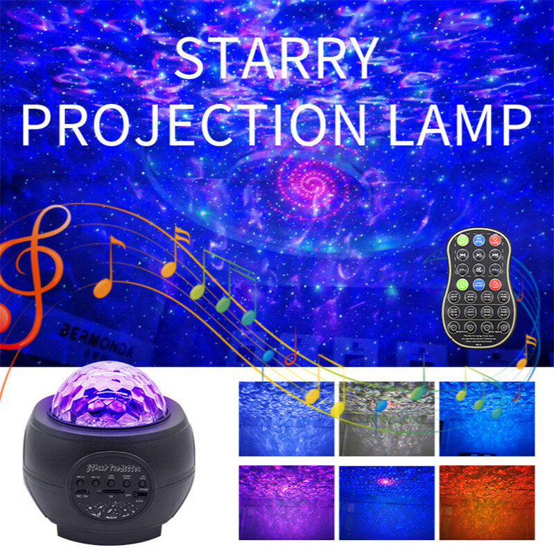 Led Starry Sky Projector Lamp Star Light LED Laser Projection Night Lamp Bedroom Usb Bluetooth Voice Control Night Light Gifts