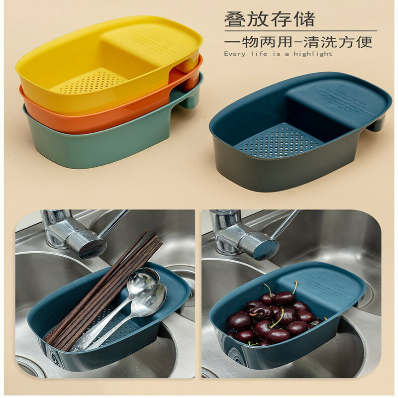 Cozinha de plástico pia de drenagem triangular cesta de sucção copo-livre punch-livre lavatório rack bacia de lavagem de armazenamento de pano cesta de suspensão