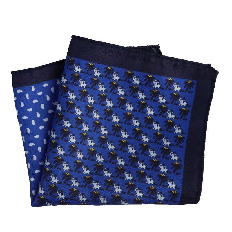 YISHLINE-Mouchoir de poche pour homme, carré de poitrine, motif floral, accessoires trempés