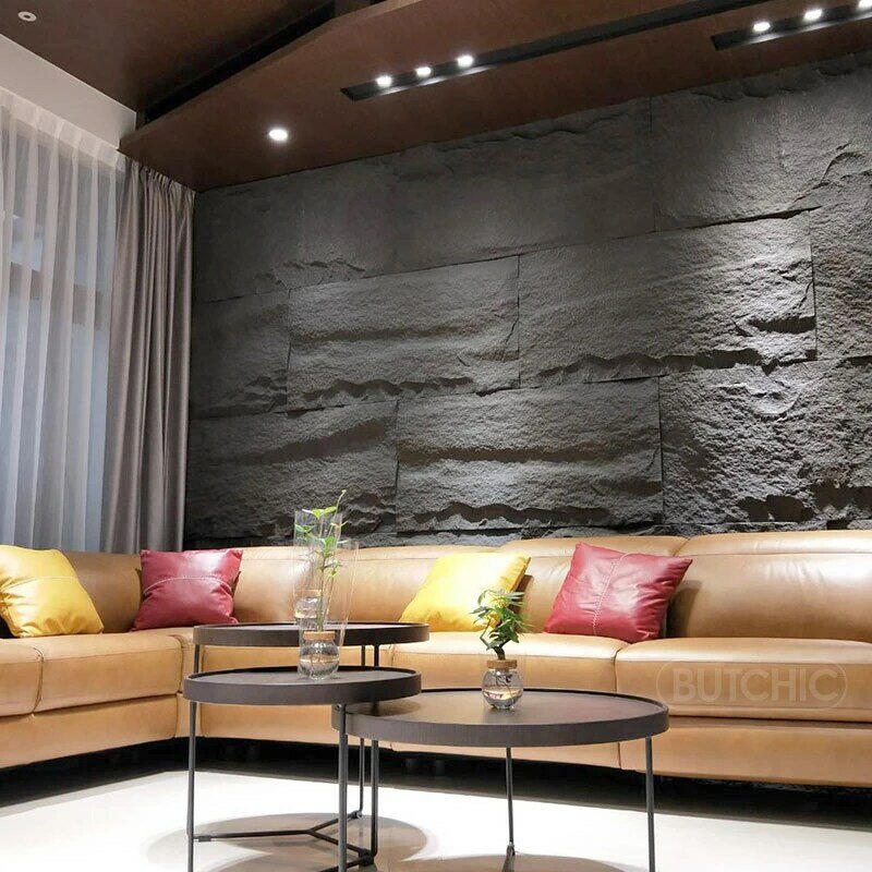4 pcs 120x60cm high simulation stone 3D wall stickers stone pattern wallpaper wall covering living room 3D wall panel mold tile