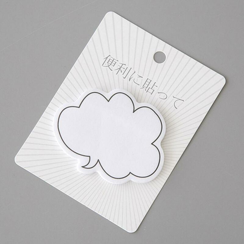 1Pc 30 Sheets Cloud Round Shape Self-adhesive Memo Pad Sticky Notes Stationery