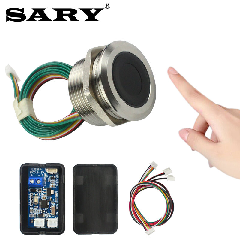 Плата реле контроля доступа по отпечатку пальца SARY, модуль проверки по отпечатку пальца, 12 В постоянного тока, 24 В, плата управления электрическим замком