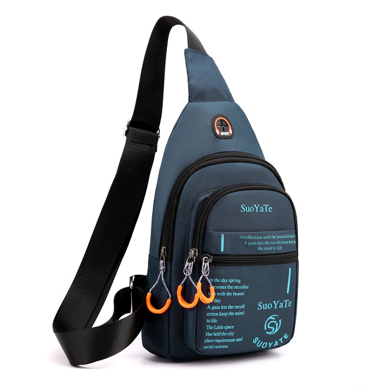 حقيبة صدر عصرية للرجال ذات جودة عالية مصنوعة من نسيج متين حقيبة كتف للرجال متعددة الجيوب حقيبة صدر خارجية للرجال