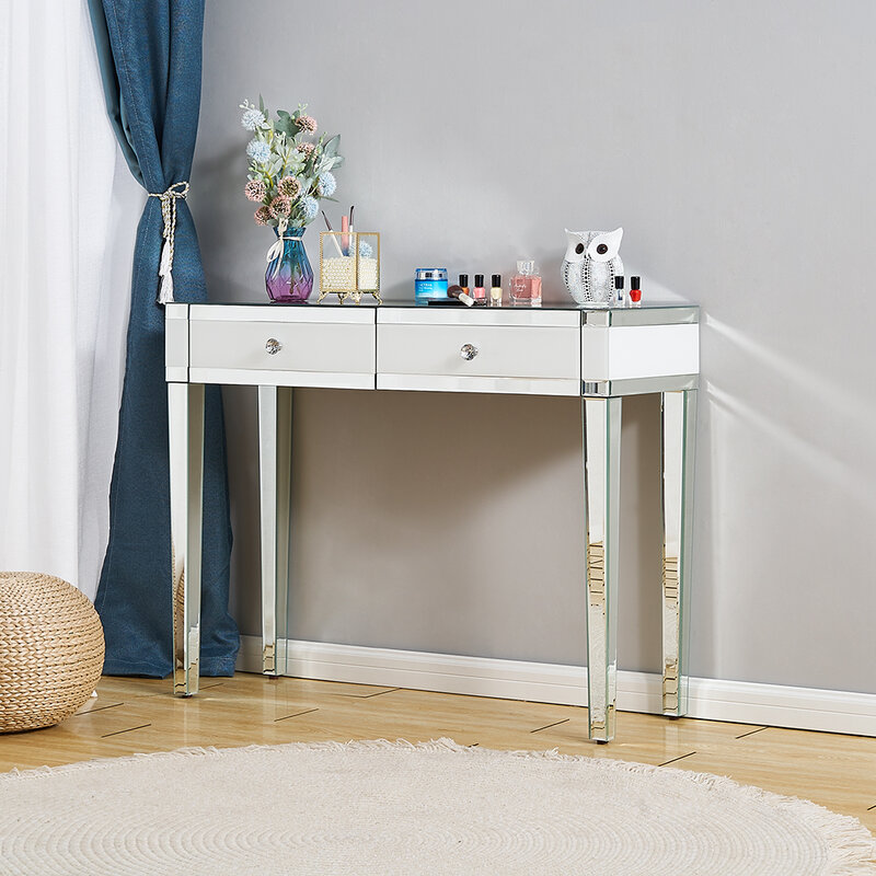 Panana Minimalism Bedroom Furniture Beautify Mirrored Dressing Table Console table Corner table Dresser Fast Ship to Europe