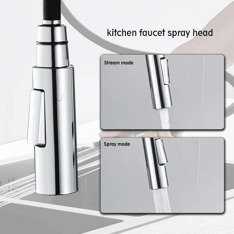 Universal Kitchen Water Faucet Parts Pressure ABS Kitchen Tap Pull Out Parts Water Tap Head Water Saving Faucet Nozzle Adapter