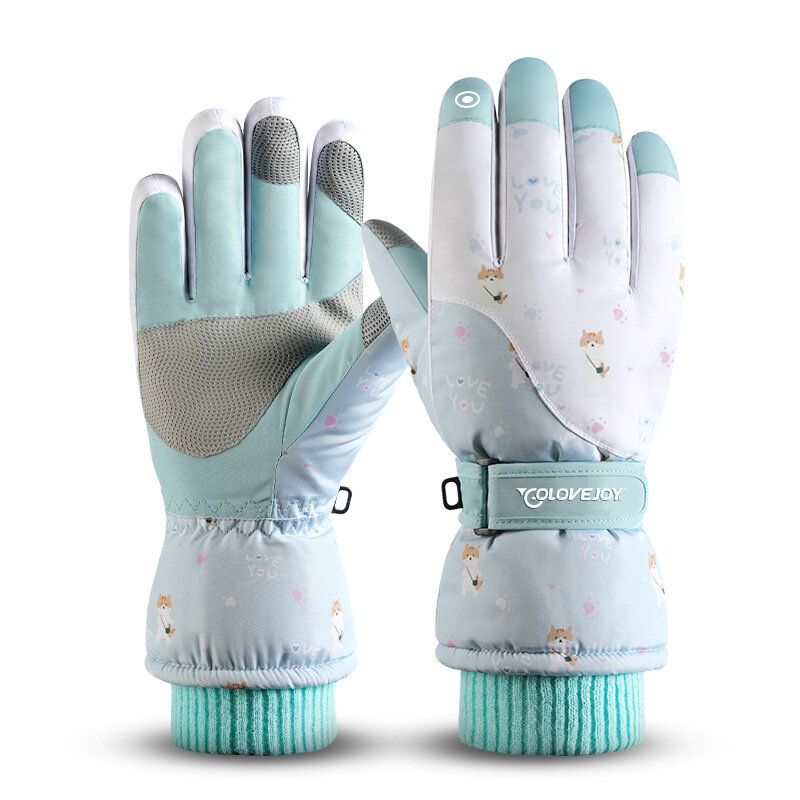 Rękawiczki damskie zimowe ciepłe wodoodporne sportowe akcesoria narciarskie