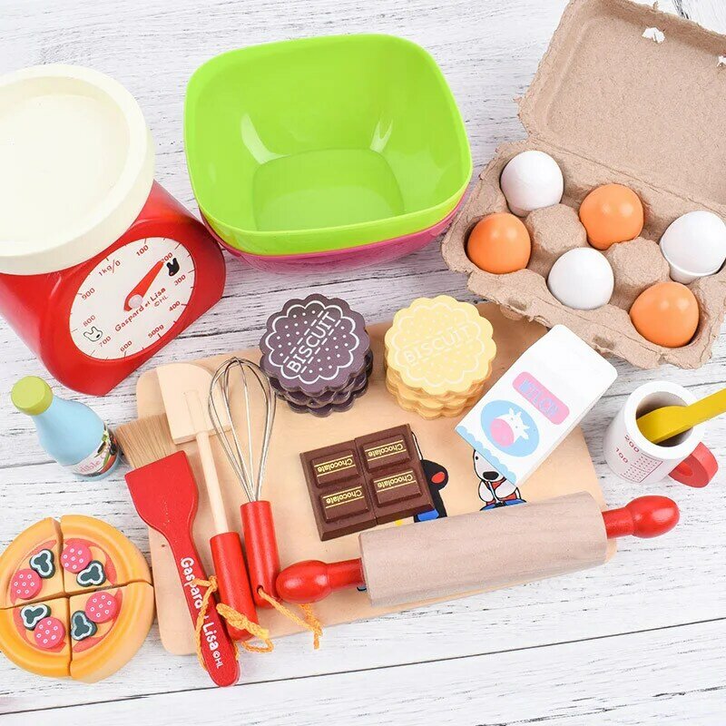 Herramienta magnética de cocina Montessori, juguete de juego mental, hamburguesa, casa de juegos, simulación de condimentos, juguete para hornear, juguete educativo de madera