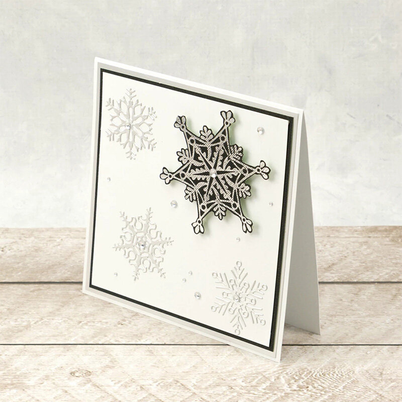 Boże narodzenie śnieżynka dostojna dekoracja płyty z gorącej folii do scrapbookingu DIY kartki okolicznościowe nowy 2019