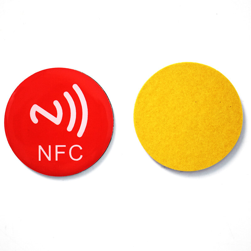 NFC 213 에폭시 태그 13.56MHz ISO14443A 스티커, 안티 메탈 NFC213 모든 NFC 전화 RFID 태그 스티커, 50 개/묶음