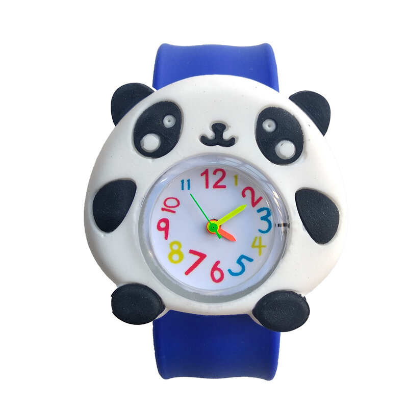 Dropshipping 중국 국립 보물 팬더 만화 석영 어린이 시계 스포츠 Slapping 장난감 어린이 시계 생일 선물 시계