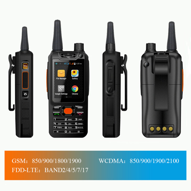 UNIWA F25 Layar Sentuh 2.4 Inci Layar Sentuh 4G Versi EU/US POC Radio Dua Arah Android Walkie Talkie Interkom Zello Pembicaraan Global