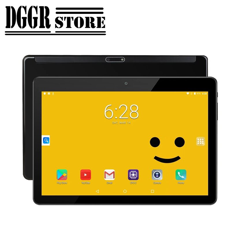 NEW 10.1 inch Sided Super Toughened Glass Screen Tablet Android 9.0 dual camera dual sim card dual  3G Bluetooth Wifi GPS Tablet