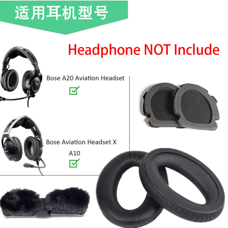 POYATU Bantalan Telinga Headphone Earpad untuk BOSE Headset Penerbangan X A10 A20 Headband Headphone Band Kepala Mikrofon Penutup Bantalan Earmuff