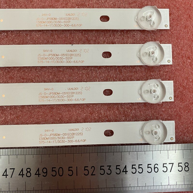 10 pçs/set LED bar 5LED para TD K58DLJ10US polaroid 58 tvled584k01 JS-D-JP58DM-051EC(81225) E58DM100 3030-5S1P