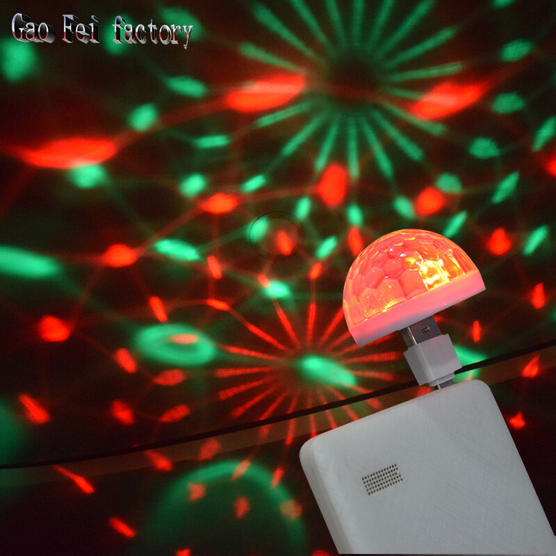 Proyector de luz de discoteca de Navidad, Mini LED Srystal, bola mágica, efecto de sonido de DJ para fiesta, entretenimiento en el hogar, juego de Halloween