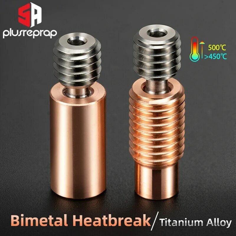Heatbreak V6 HOTEND de cobre y titanio o acero inoxidable, 1/2 piezas, para filamento de 1,75mm, Prusa i3 MK3