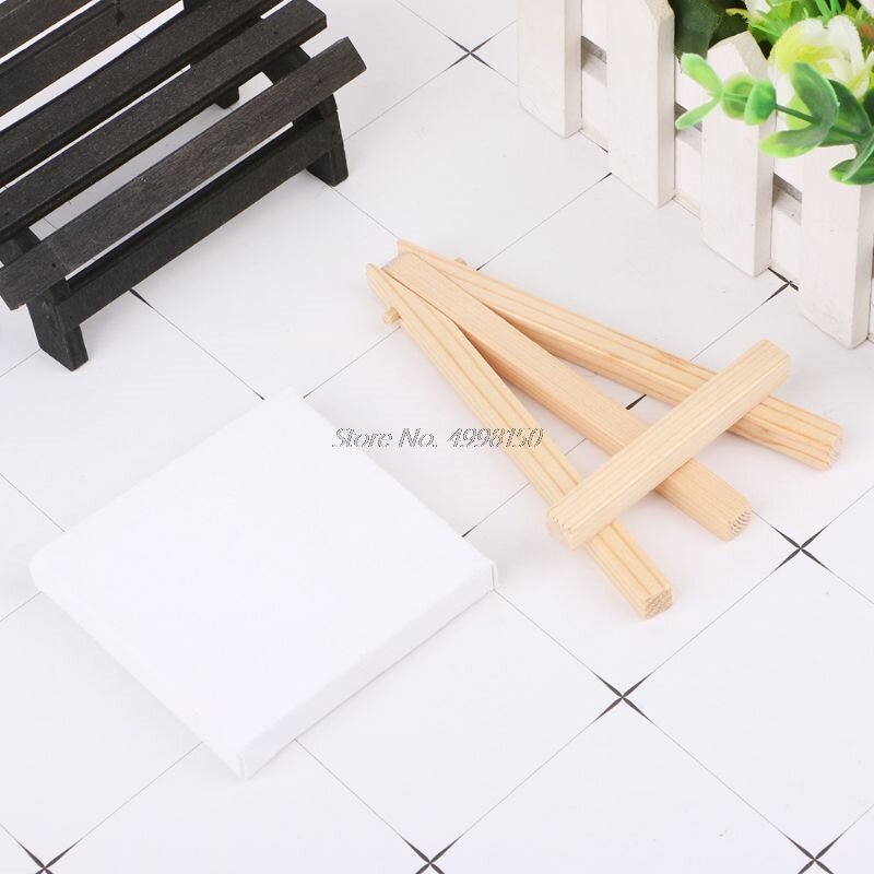 Natural Wood Mini Easel Frame Tripod Display Meeting Wedding Table Number Name Card Stand Display Holder Children Painting Craft