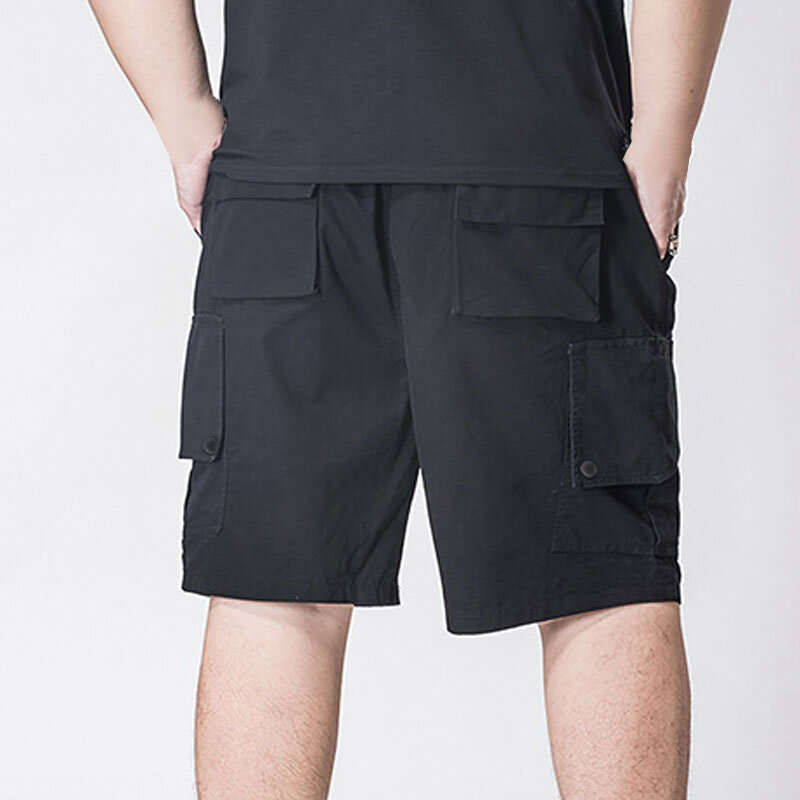 Pantalones cortos de verano para hombre, 5XL, 6XL, 7XL, cintura de 145cm, pantalones cortos informales de algodón de talla grande