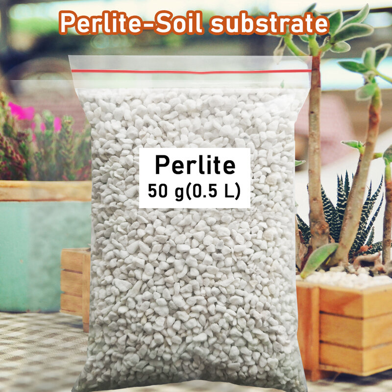 Pellet Perlite Configurar o Solo Nutriente, 50g, 0.5l, Respirável, Berçário, Substrato Solto do Solo, Jardim, Bonsai