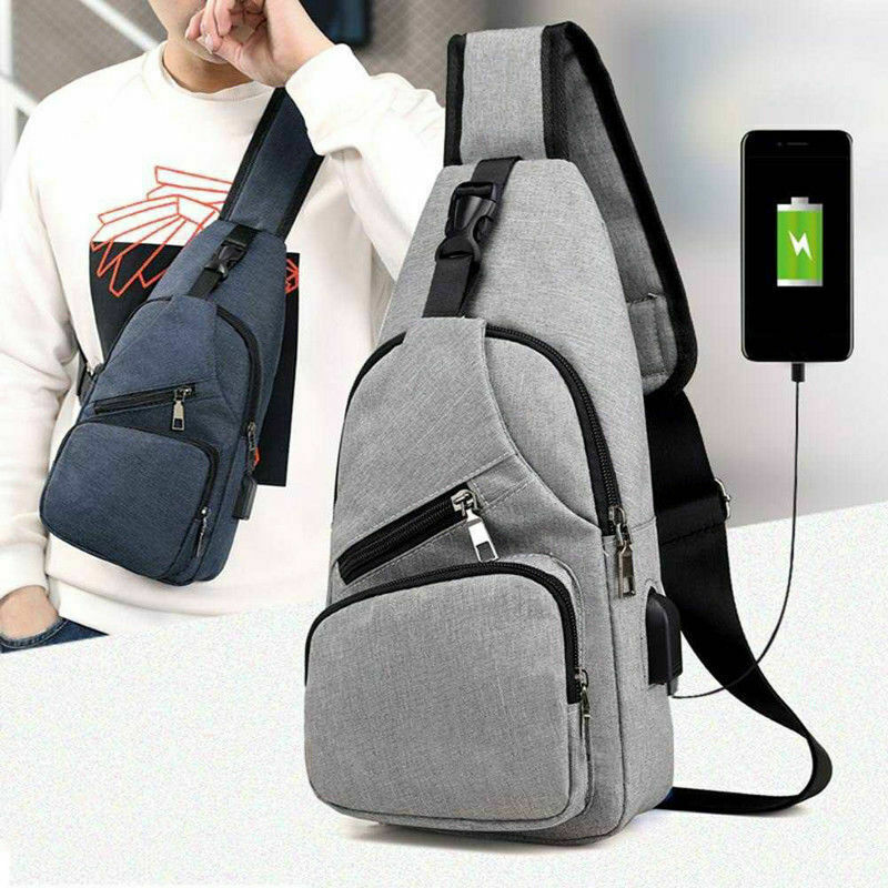 Men Women Nylon Waist Packs Sling Bag Crossbody Outdoor Sport Shoulder Chest Cycle Daily Travel Picnic Canvas Messenger Pack