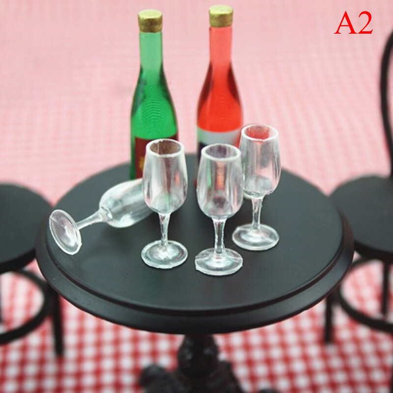 20 Gaya 4Pcs 1/12 Rumah Boneka Cup Mini Resin Transparan Piala Simulasi Furniture Model Mainan untuk Rumah Boneka Miniatur Aksesoris
