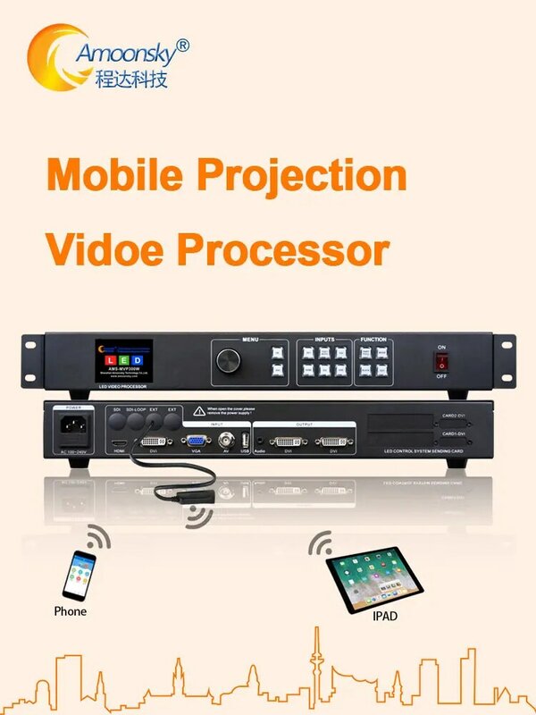 Procesador de vídeo LED MVP300W, empalmador de pantallas de pared DVI, pantalla Multimedia para publicidad, controlador WIFI