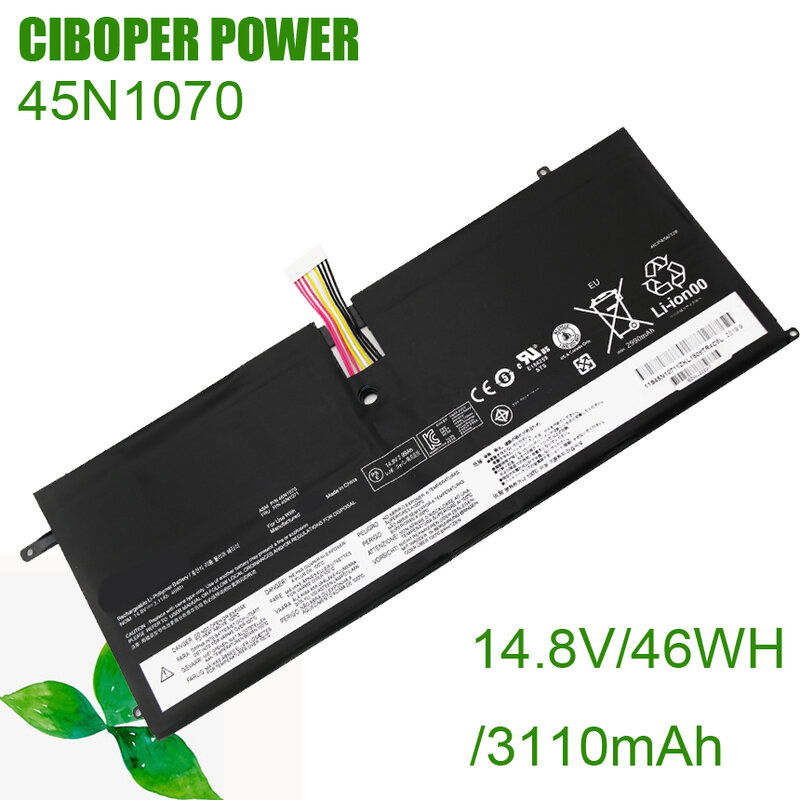 CP Baterai Laptop Asli 45N1070 14.8V/46WH/3110MAh 45N1071 untuk X1 Seri Karbon 3444 3448 3460 Tablet