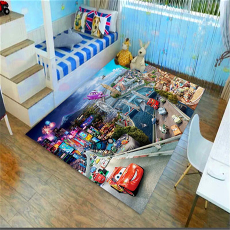 Disney 3D Autos Blitz McQueen Tür Matte Kinder Jungen Mädchen Spiel Matte Schlafzimmer Küche Teppich Innen Bad Matte geburtstag präsentieren
