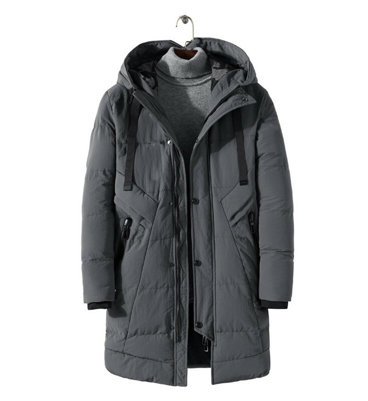 Manteau en coton rembourré à capuche pour homme, veste chaude, mi-longue, Style coréen, en coton épais, nouvelle collection hiver 2020