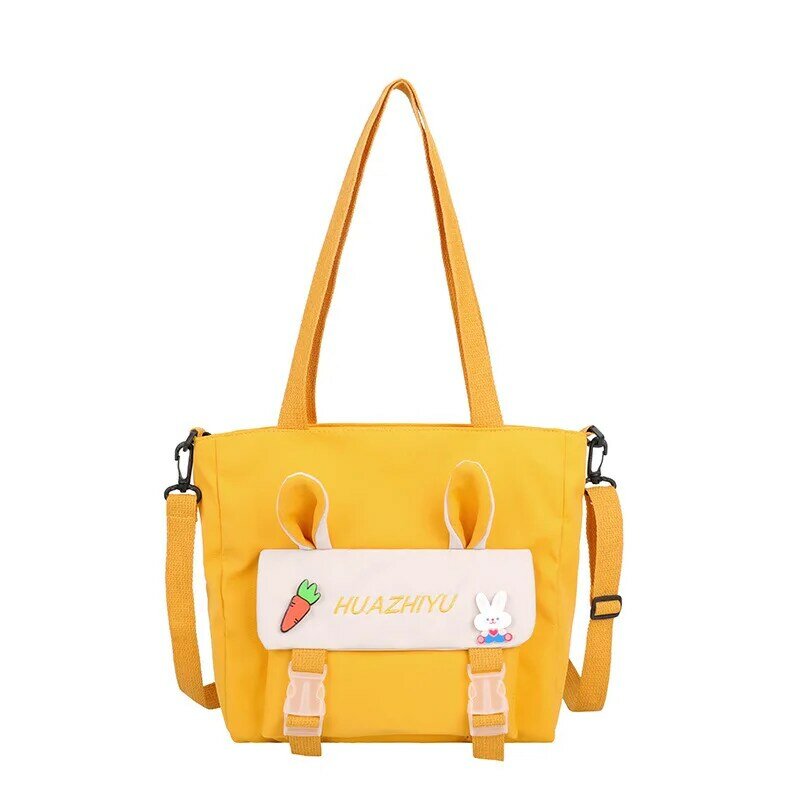 Neue Schulter Messenger Handtasche Kawaii Kaninchen Tasche für Mädchen Mode Designer Einkaufstasche Leinwand Tote frauen Tasche