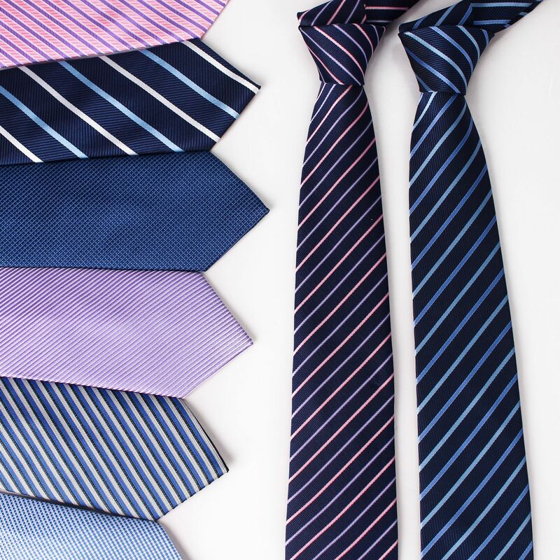 Gravata xadrez listrado masculino, gravata formal de negócios, gravata de casamento, camisa, acessórios de vestido, clássico, azul, preto, vermelho, moda, 8cm