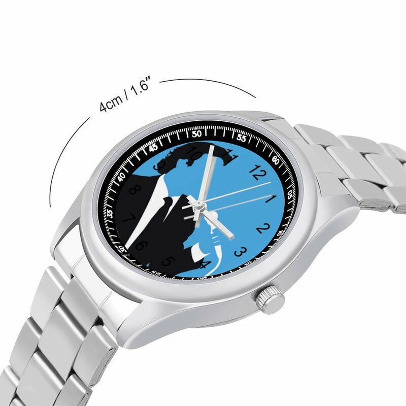Johnny hallyday relógio de quartzo esportes exclusivo relógio de pulso design de aço meninos relógio de pulso
