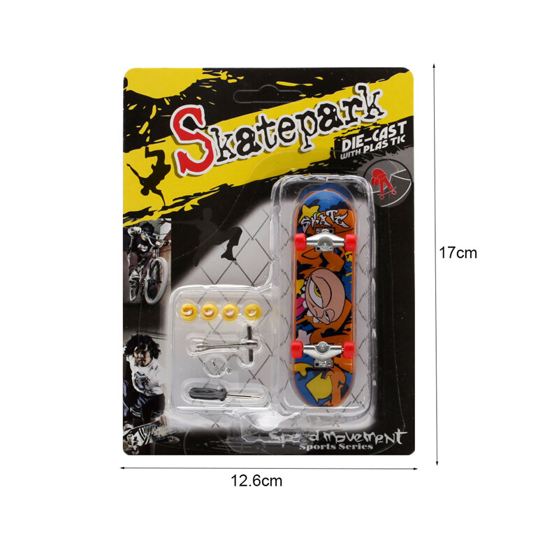 Finger Skateboard with Tools Finger Scooter Fingertip Sports Scooter Toy Desktop Toys Kits Gift