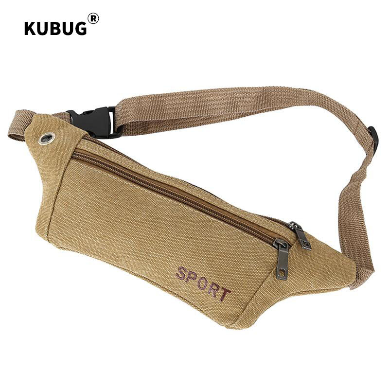 Kubug bolsa de esportes ao ar livre montanhismo, multifuncional tática corrida moda casual de lona bolsa de cintura