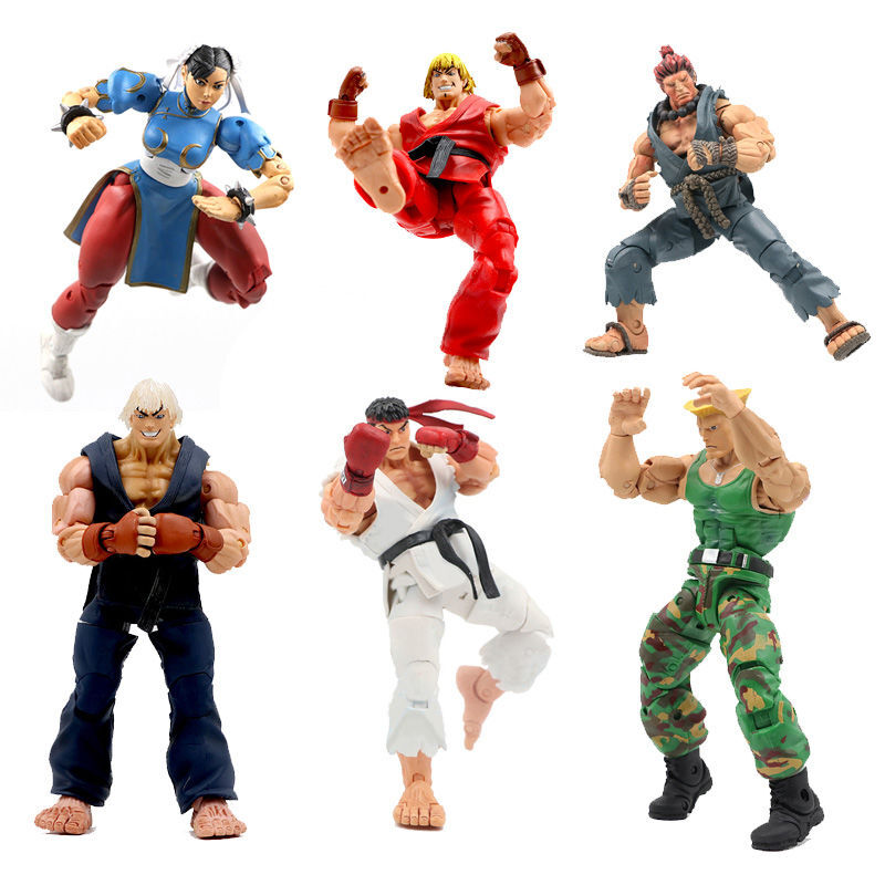 18cm NECA Classic Game Street Fighter Figure Chun Li Ken Guile Hoshi Ryu Akuma Gouki Action Figure Toys For Boys Gift