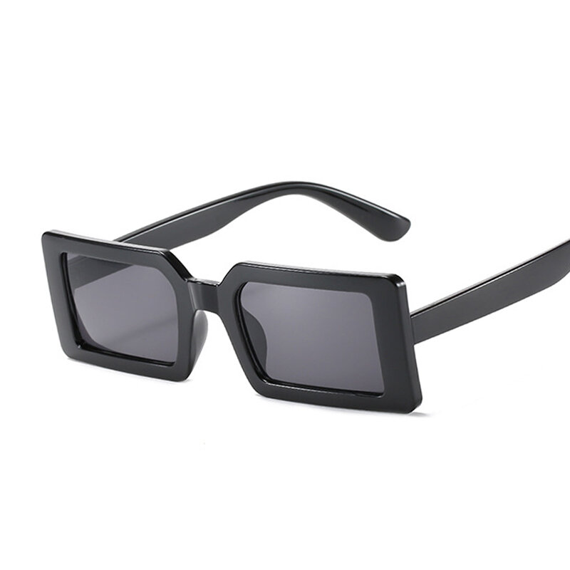 صغيرة مستطيلة المرأة النظارات الشمسية الرجعية العلامة التجارية مصمم نظارات شمسية مربع خمر Zonnebril Dames العدسات الزخرفية