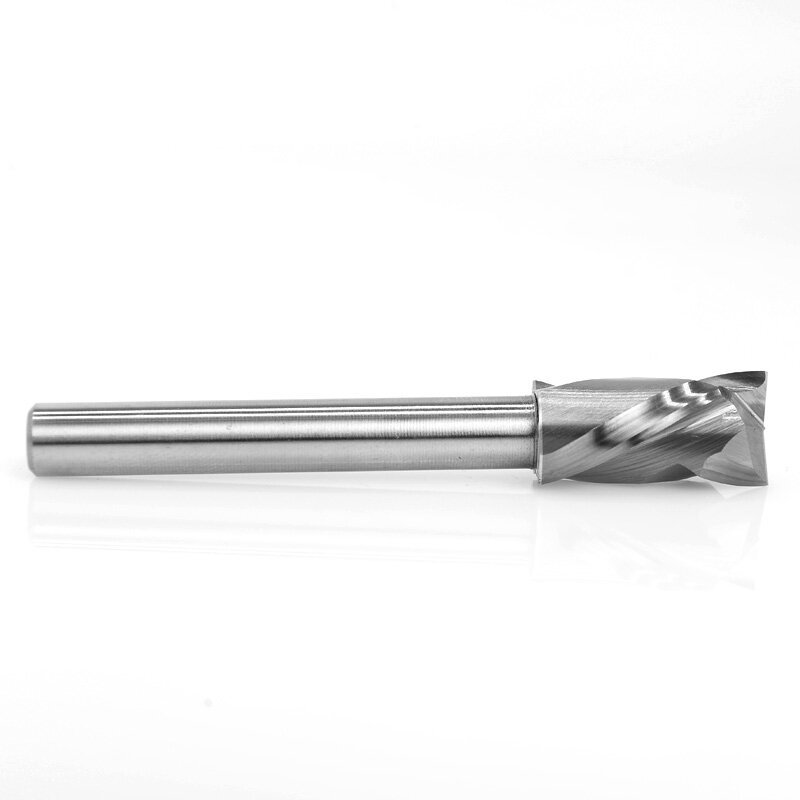Fresa de compresión de vástago de 8mm y 12,7mm, herramienta de fresado de carburo en espiral de dos flautas, enrutador CNC, fresa de extremo de madera